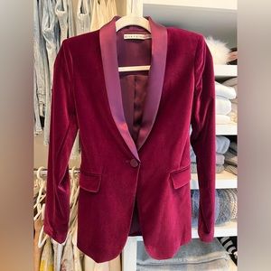 Like new Alice and Olivia velvet blazer